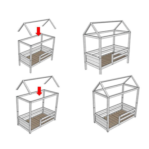 ModBed Floor House Bed (Single or SS) - Kids Haven ModBed Floor House Bed (Single or SS) - Kids Haven