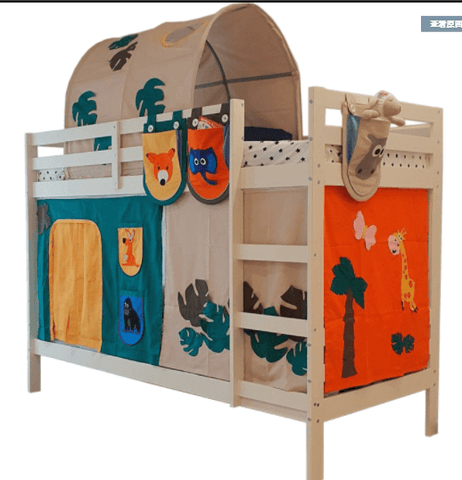 Snuggle Jungle underbed Curtains - Kids Haven Snuggle Jungle underbed Curtains - Kids Haven
