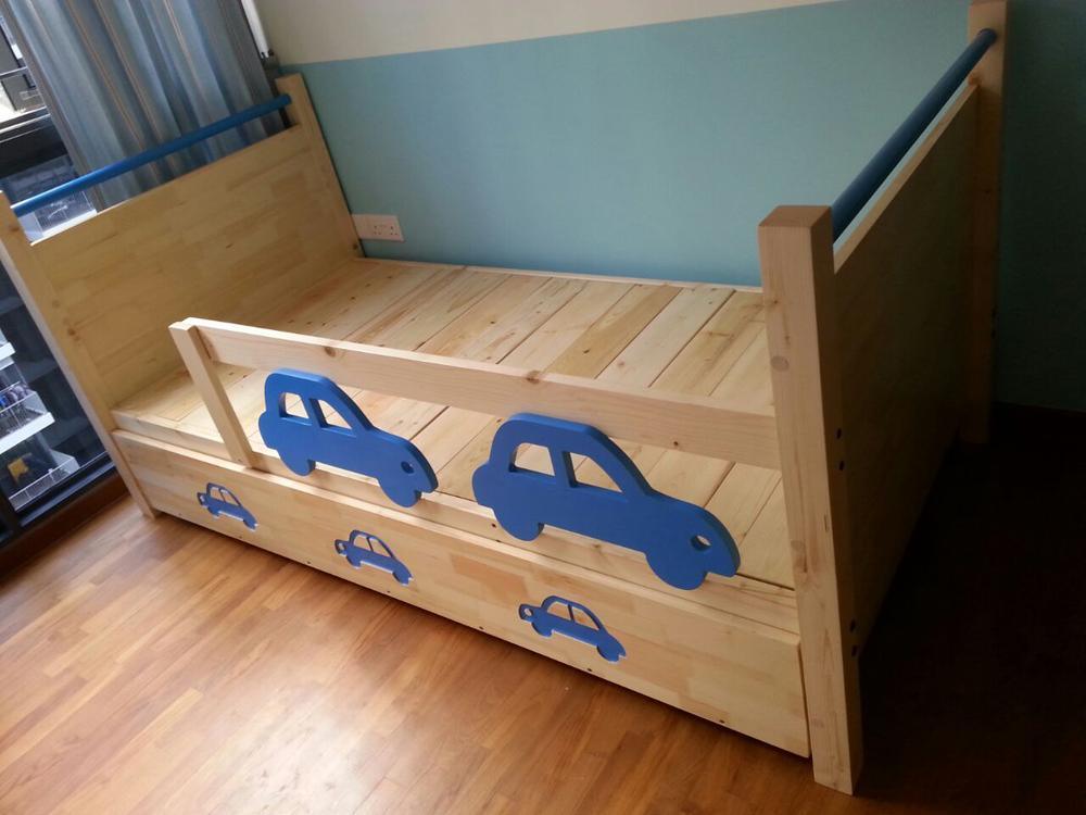 Oslo Nautical Low Bed with Pullout - Kids Haven