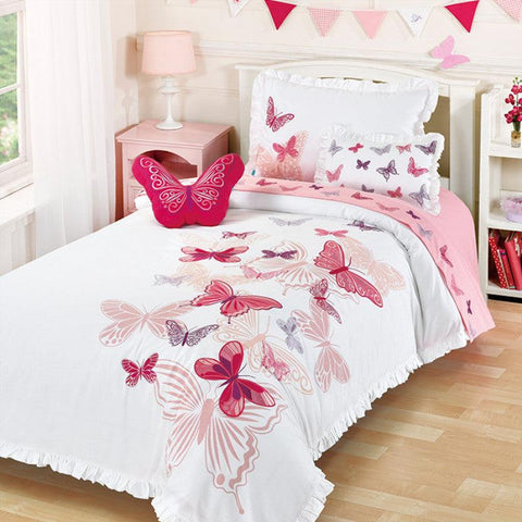 Snuggle Princess Butterfly Bedsheet Set - Kids Haven Snuggle Princess Butterfly Bedsheet Set - Kids Haven