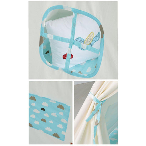 PETIT Blue Dream Clouds Teepee with Lights (mat sold separately) - Kids Haven PETIT Blue Dream Clouds Teepee with Lights (mat sold separately) - Kids Haven