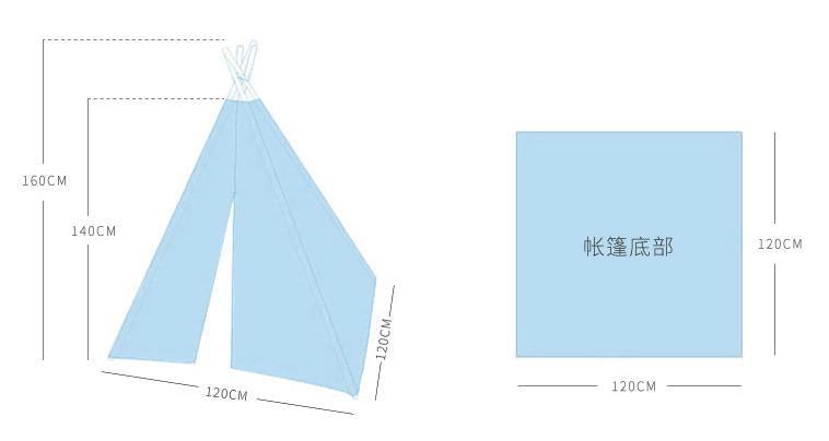 PETIT Blue Dream Clouds Teepee with Lights (mat sold separately) - Kids Haven PETIT Blue Dream Clouds Teepee with Lights (mat sold separately) - Kids Haven
