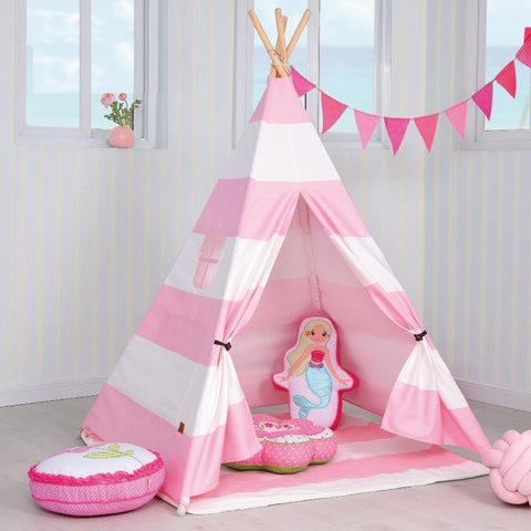 PETIT Bold Pink & White Teepee PETIT Bold Pink & White Teepee