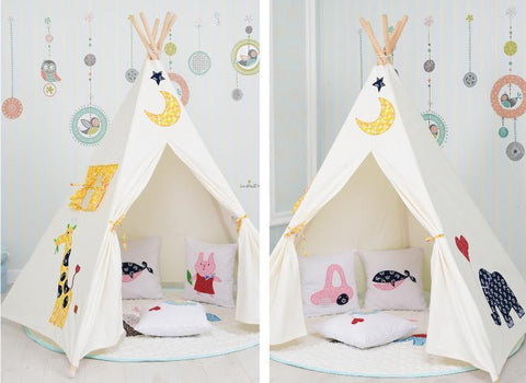 PETIT Little Elephant Teepee with Mat & Lights - Kids Haven PETIT Little Elephant Teepee with Mat & Lights - Kids Haven