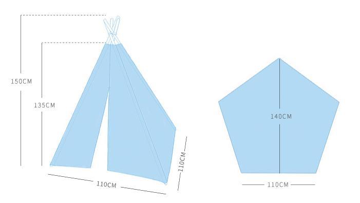 PETIT Little Sparrow Teepee with Light (mat sold separately) - Kids Haven PETIT Little Sparrow Teepee with Light (mat sold separately) - Kids Haven