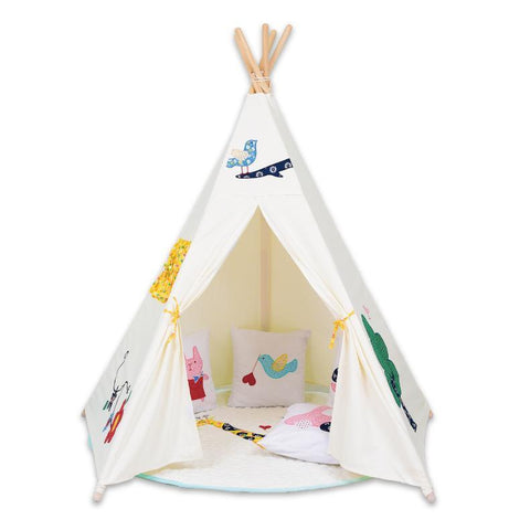 PETIT Little Sparrow Teepee with Light (mat sold separately) - Kids Haven PETIT Little Sparrow Teepee with Light (mat sold separately) - Kids Haven