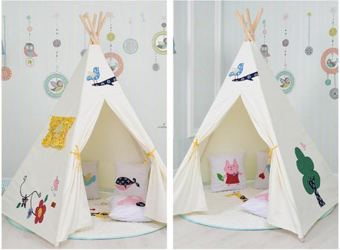PETIT Little Sparrow Teepee with Light (mat sold separately) - Kids Haven PETIT Little Sparrow Teepee with Light (mat sold separately) - Kids Haven