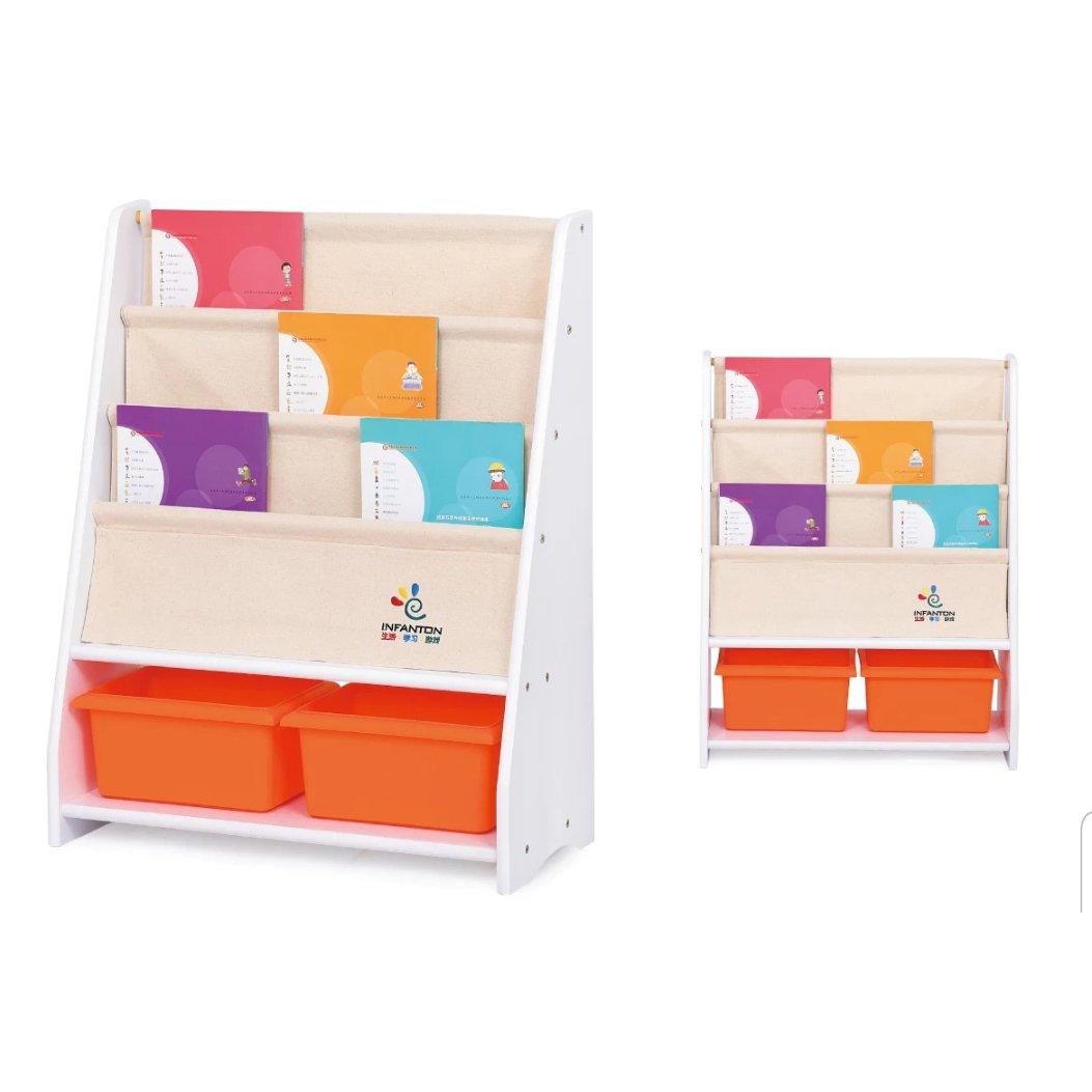 PETIT Solid Wood Magazine Rack with Toy Bins (2 Sizes) - Kids Haven PETIT Solid Wood Magazine Rack with Toy Bins (2 Sizes) - Kids Haven