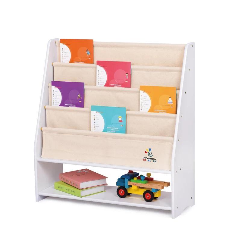 PETIT Solid Wood Magazine Rack with Toy Bins (2 Sizes) - Kids Haven