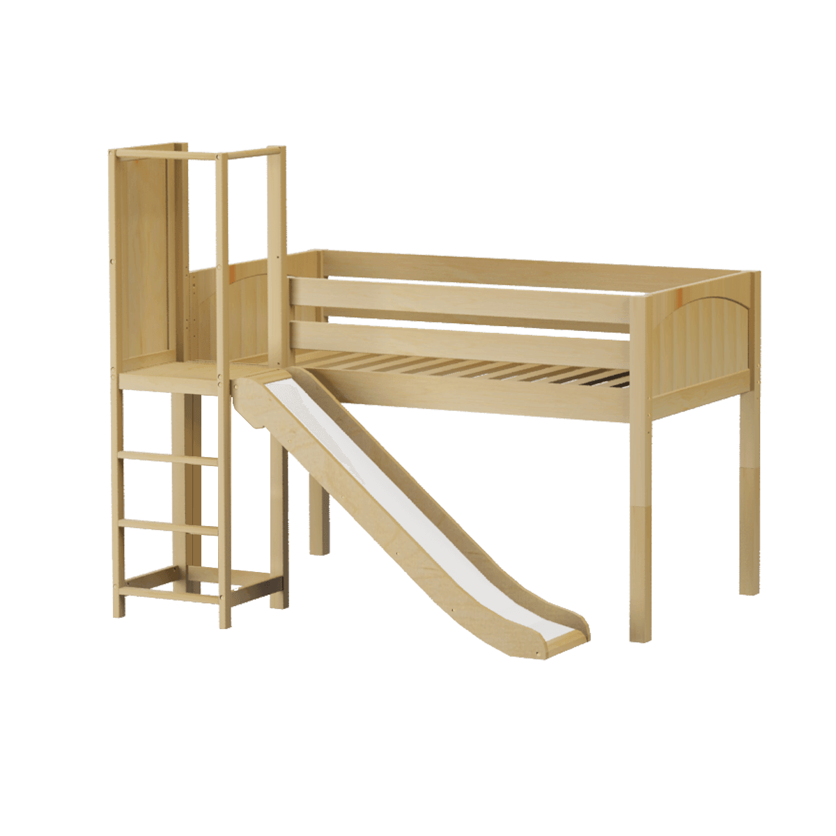 Maxtrix Low Loft w Slide Platform (Choose front or side) - Kids Haven Maxtrix Low Loft w Slide Platform (Choose front or side) - Kids Haven