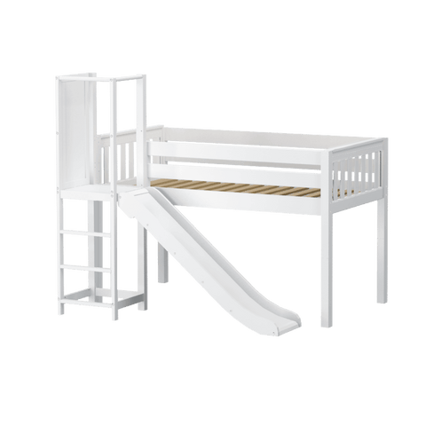 Maxtrix Low Loft w Slide Platform (Choose front or side) - Kids Haven Maxtrix Low Loft w Slide Platform (Choose front or side) - Kids Haven