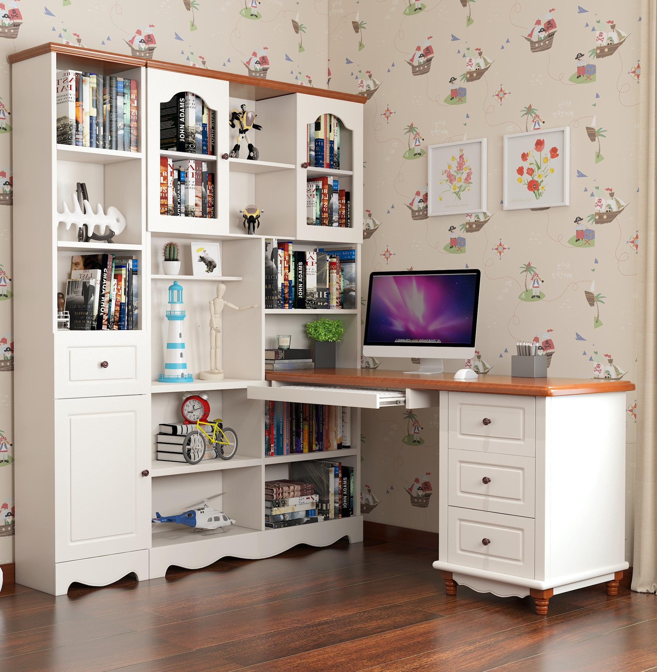 HB Rooms Broncos Study Table with Bookcase (8830#) - Kids Haven HB Rooms Broncos Study Table with Bookcase (8830#) - Kids Haven