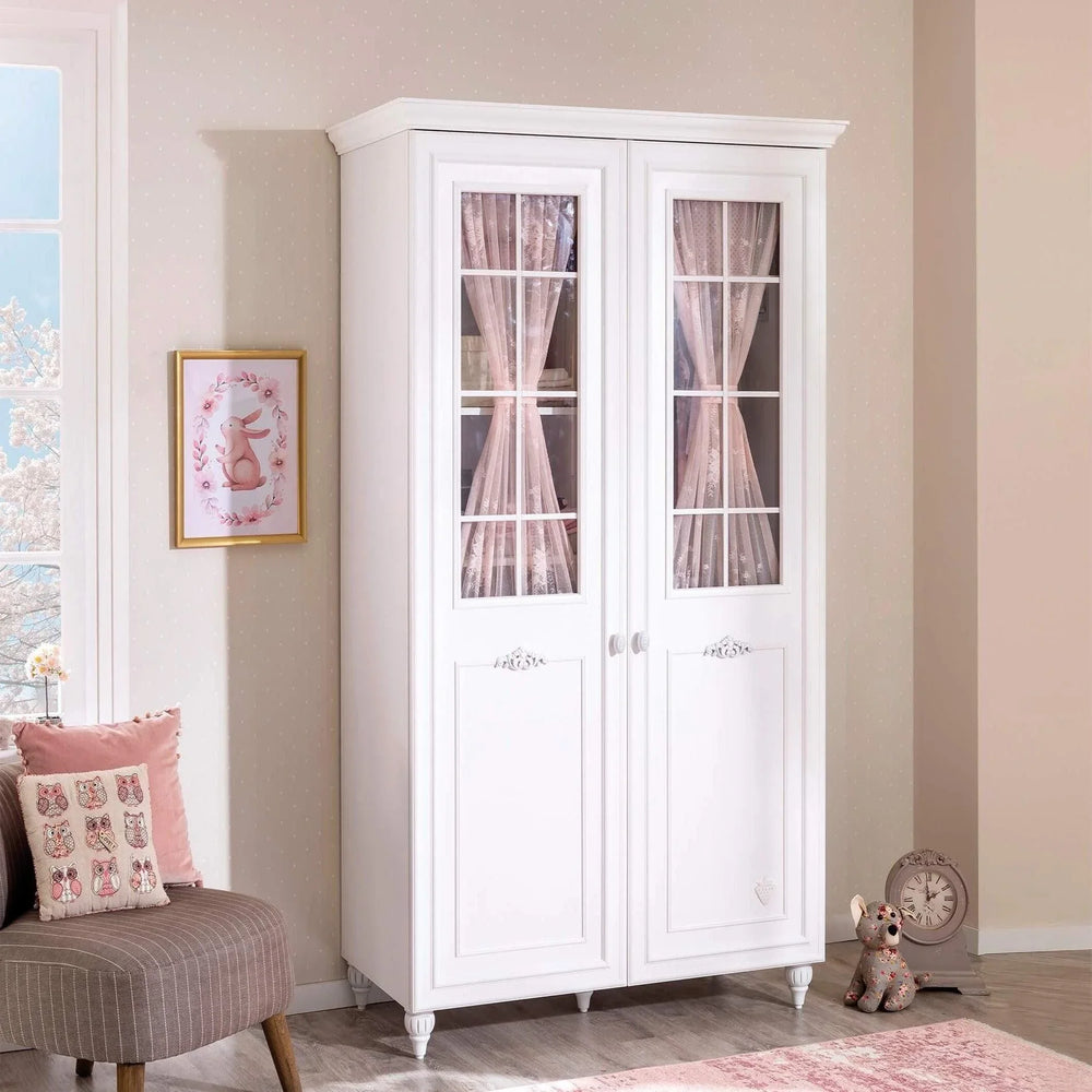 Cilek Romantica 2 Doors Wardrobe With Window - Kids Haven