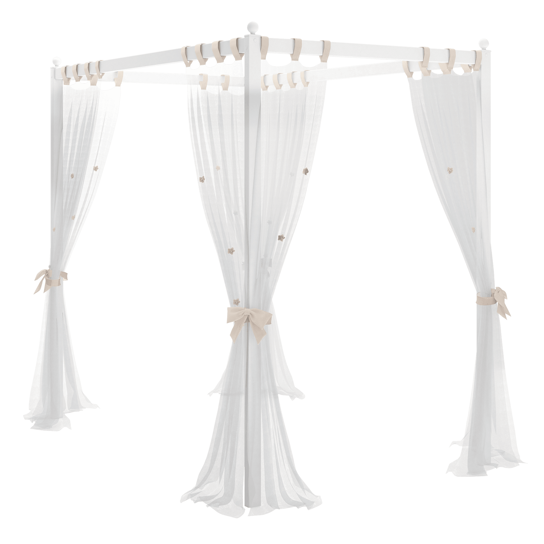 Cilek Rustic White Canopy Poster Poles Only (100x200 or 120x200cm) - Kids Haven