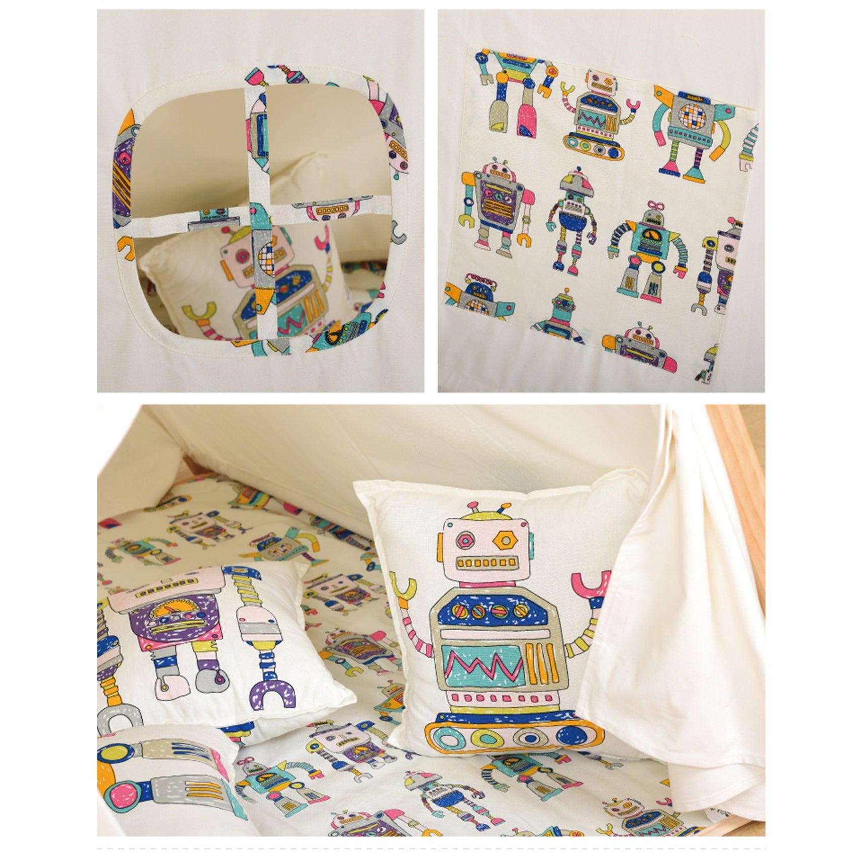 PETIT Robot Teepee with lights (mat sold separately) - Kids Haven PETIT Robot Teepee with lights (mat sold separately) - Kids Haven