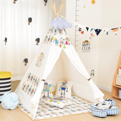 PETIT Robot Teepee with lights (mat sold separately) - Kids Haven PETIT Robot Teepee with lights (mat sold separately) - Kids Haven