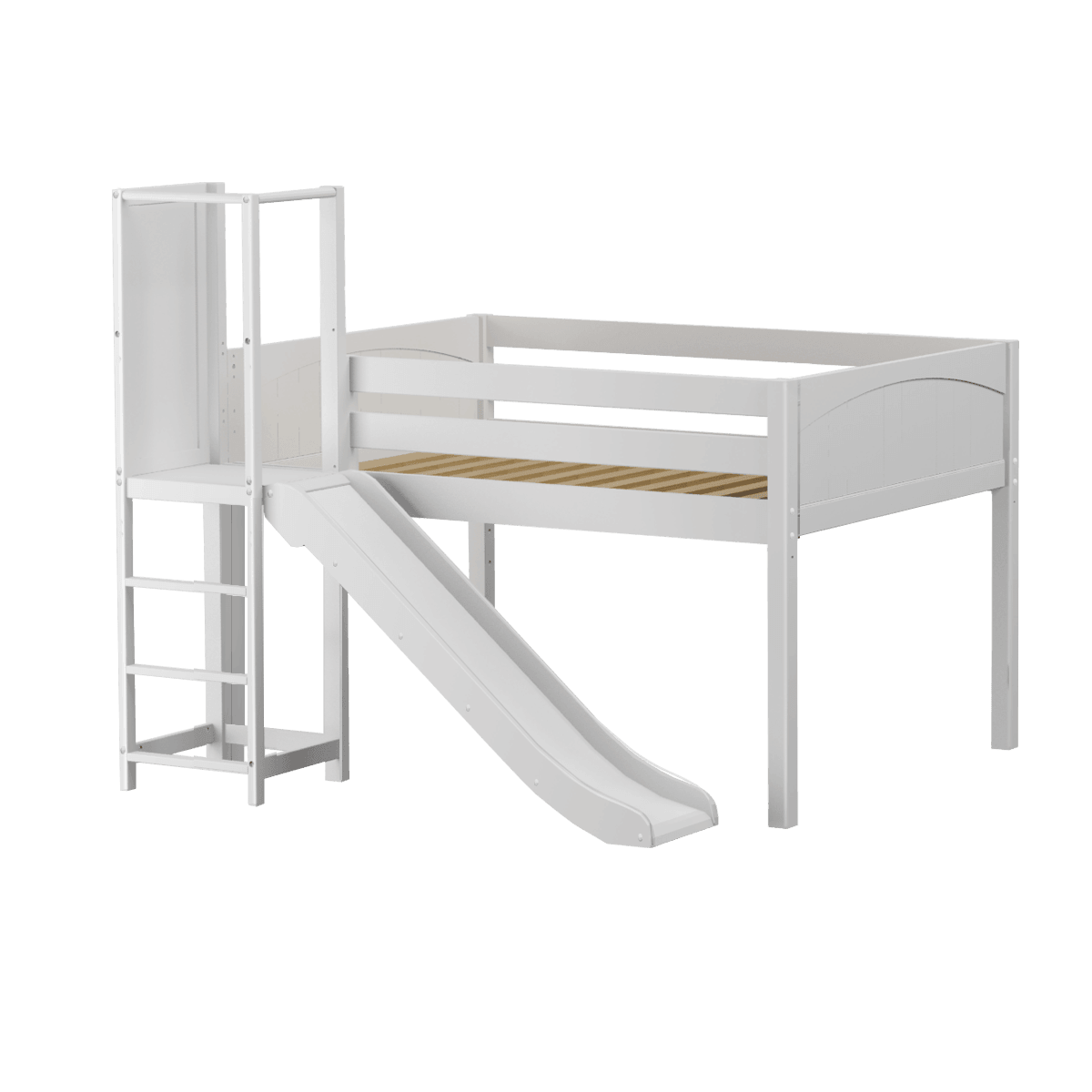 Maxtrix Low Loft w Slide Platform (Choose front or side) - Kids Haven Maxtrix Low Loft w Slide Platform (Choose front or side) - Kids Haven