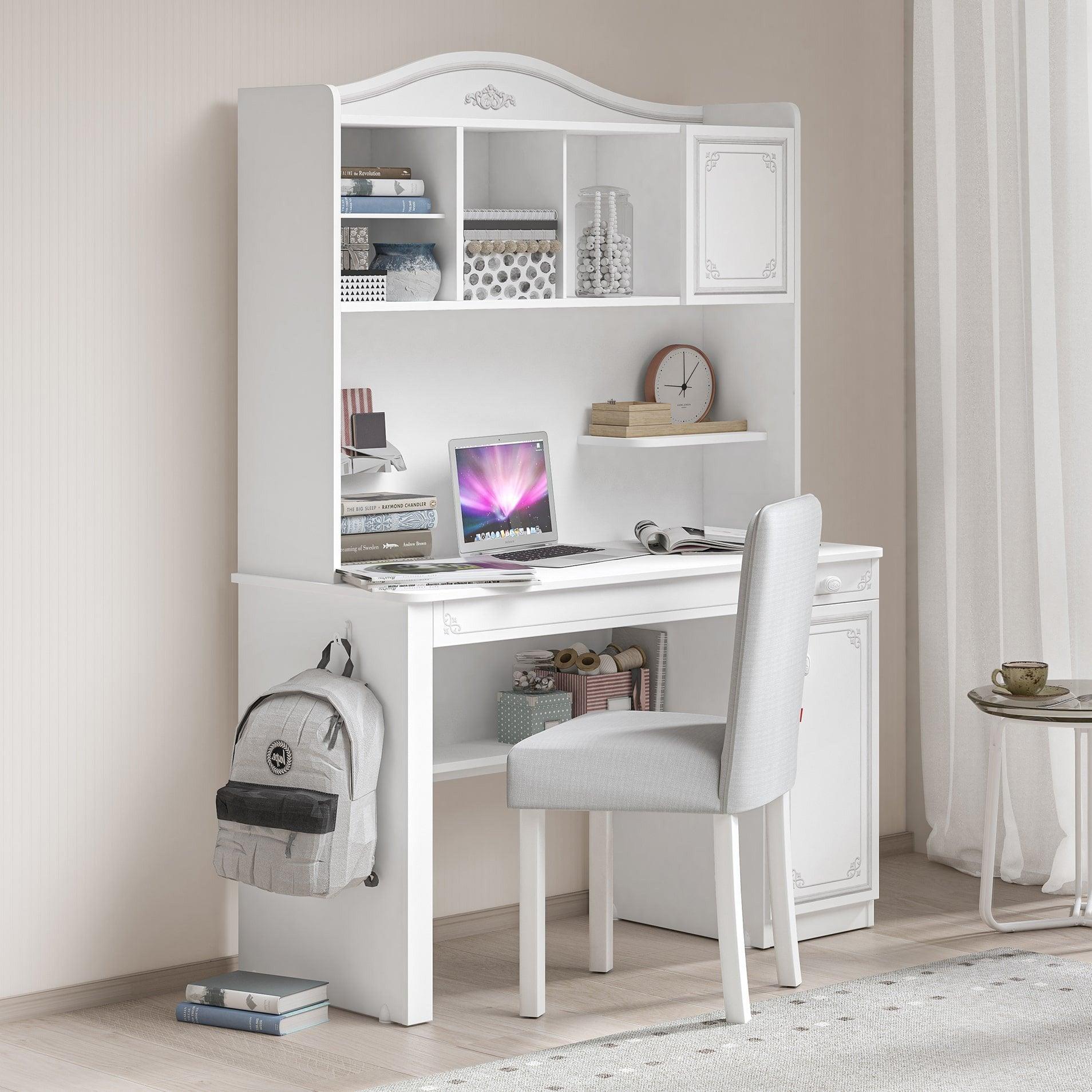 Cilek Selena Grey Study Desk With Unit Cilek Selena Grey Study Desk With Unit