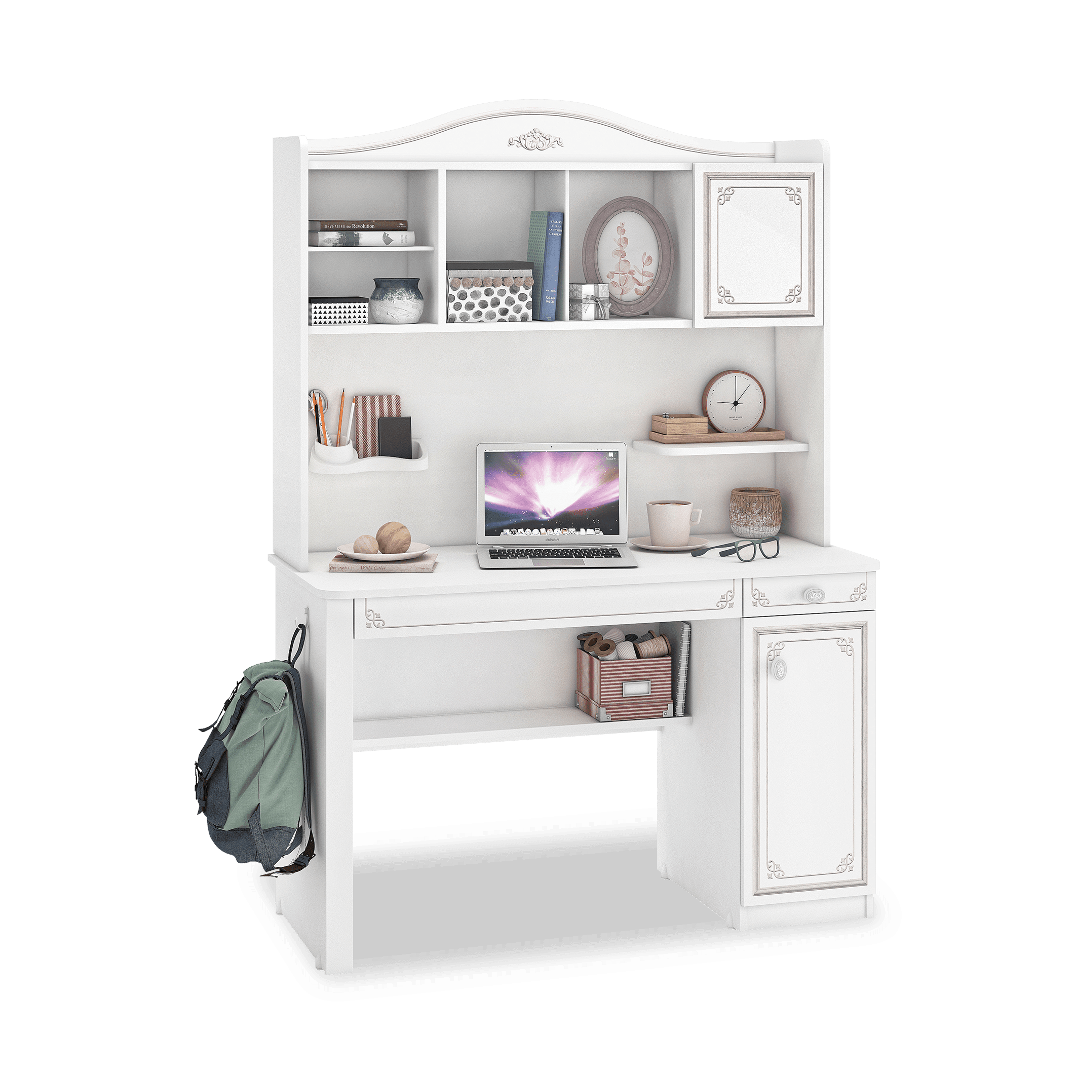 Cilek Selena Grey Study Desk Unit Only (Fits Line Desk too) - Kids Haven Cilek Selena Grey Study Desk Unit Only (Fits Line Desk too) - Kids Haven