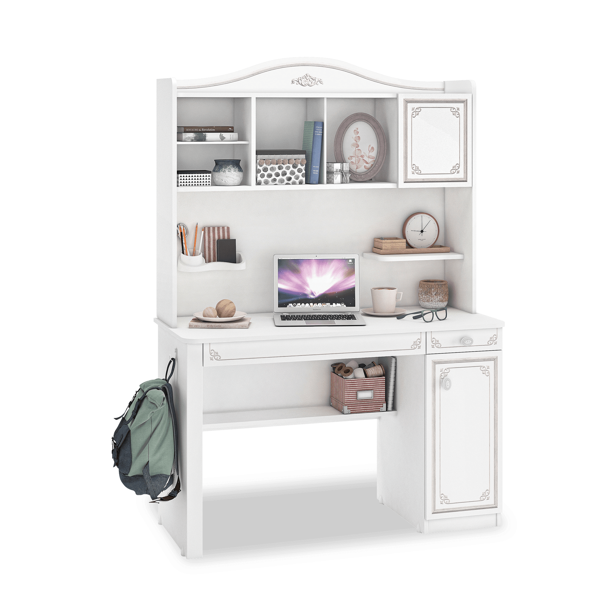 Cilek Selena Grey Study Desk Unit Only (Fits Line Desk too) - Kids Haven