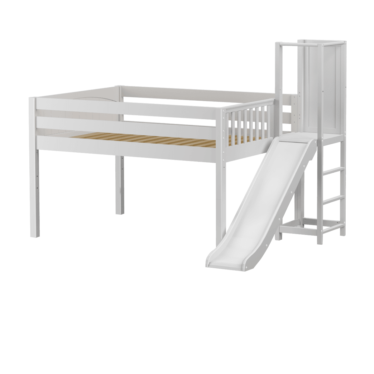 Maxtrix Low Loft w Slide Platform (Choose front or side) - Kids Haven Maxtrix Low Loft w Slide Platform (Choose front or side) - Kids Haven