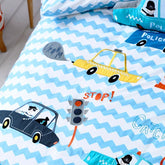 Snuggle Police & Thieves Zigzag Bedsheet Set - Kids Haven