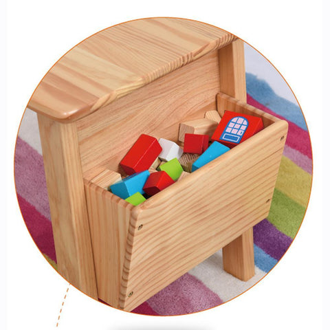 PETIT Solid Pine Wood Table Set with Side Holders - Kids Haven