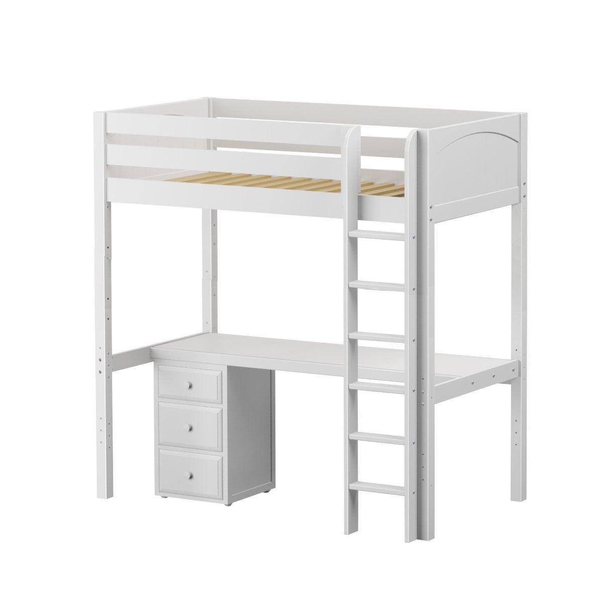 Maxtrix Teenage High Loft w Front Straight Ladder w Table w 1 drawer - Kids Haven Maxtrix Teenage High Loft w Front Straight Ladder w Table w 1 drawer - Kids Haven
