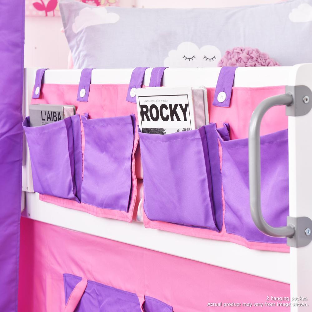 Oslo Basics Emily Mid Sleeper with Slide, Tower and Curtains - Kids Haven Oslo Basics Emily Mid Sleeper with Slide, Tower and Curtains - Kids Haven