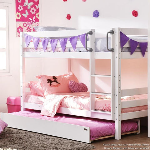 Oslo Basics Low Bunk Bed (with trundle option) - Kids Haven Oslo Basics Low Bunk Bed (with trundle option) - Kids Haven