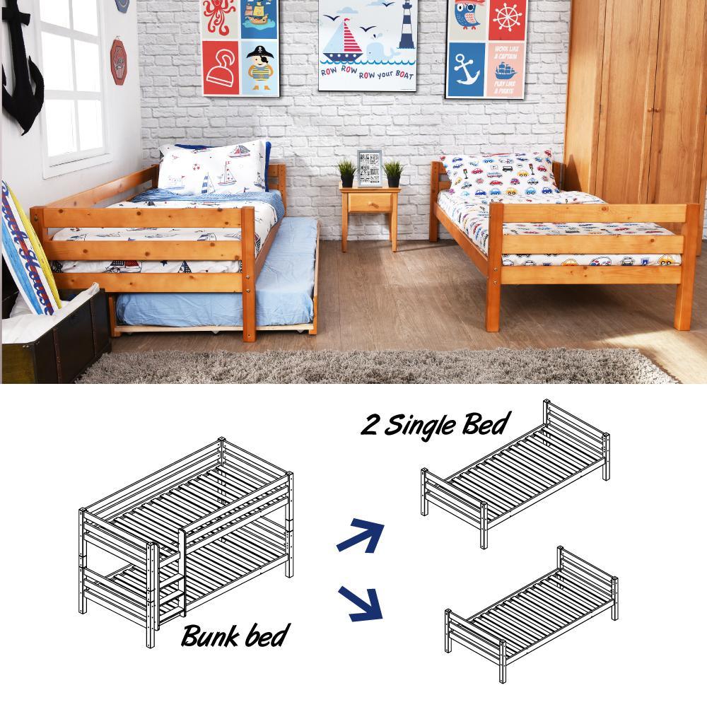 Oslo Basics Low Bunk Bed (with trundle option) - Kids Haven Oslo Basics Low Bunk Bed (with trundle option) - Kids Haven