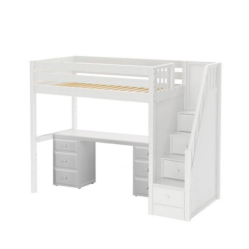 Maxtrix Ultra High Loft w Staircase w Table w 2 Drawers - Kids Haven Maxtrix Ultra High Loft w Staircase w Table w 2 Drawers - Kids Haven