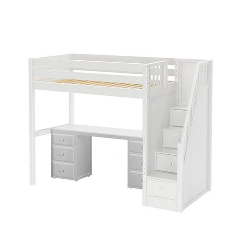 Maxtrix Ultra High Loft w Staircase w Table w 2 Drawers - Kids Haven Maxtrix Ultra High Loft w Staircase w Table w 2 Drawers - Kids Haven
