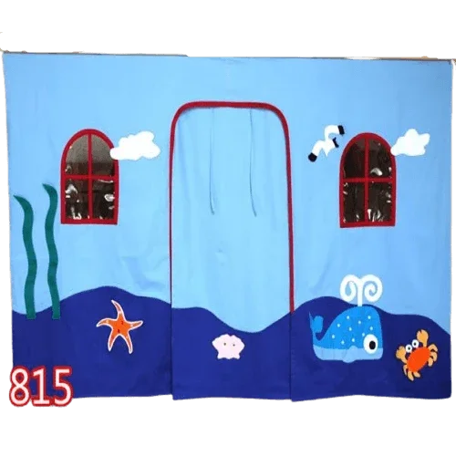 Snuggle Whale Underbed Curtains - Kids Haven