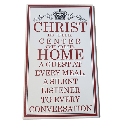 C&F Wooden Christ Is The Center Quote Plaque