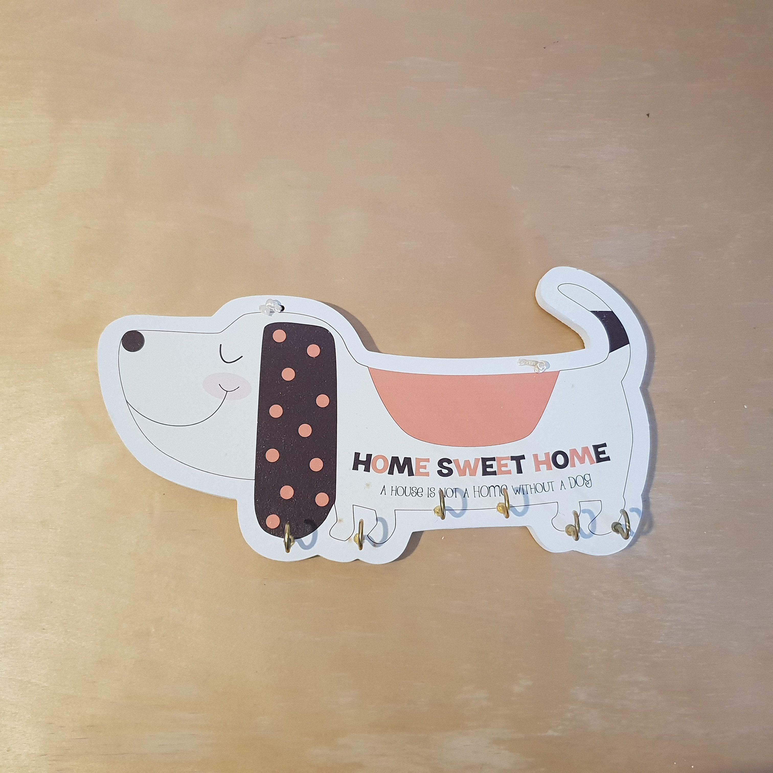 C&F Wooden Home Sweet Home Dog Key Holder - Kids Haven C&F Wooden Home Sweet Home Dog Key Holder - Kids Haven