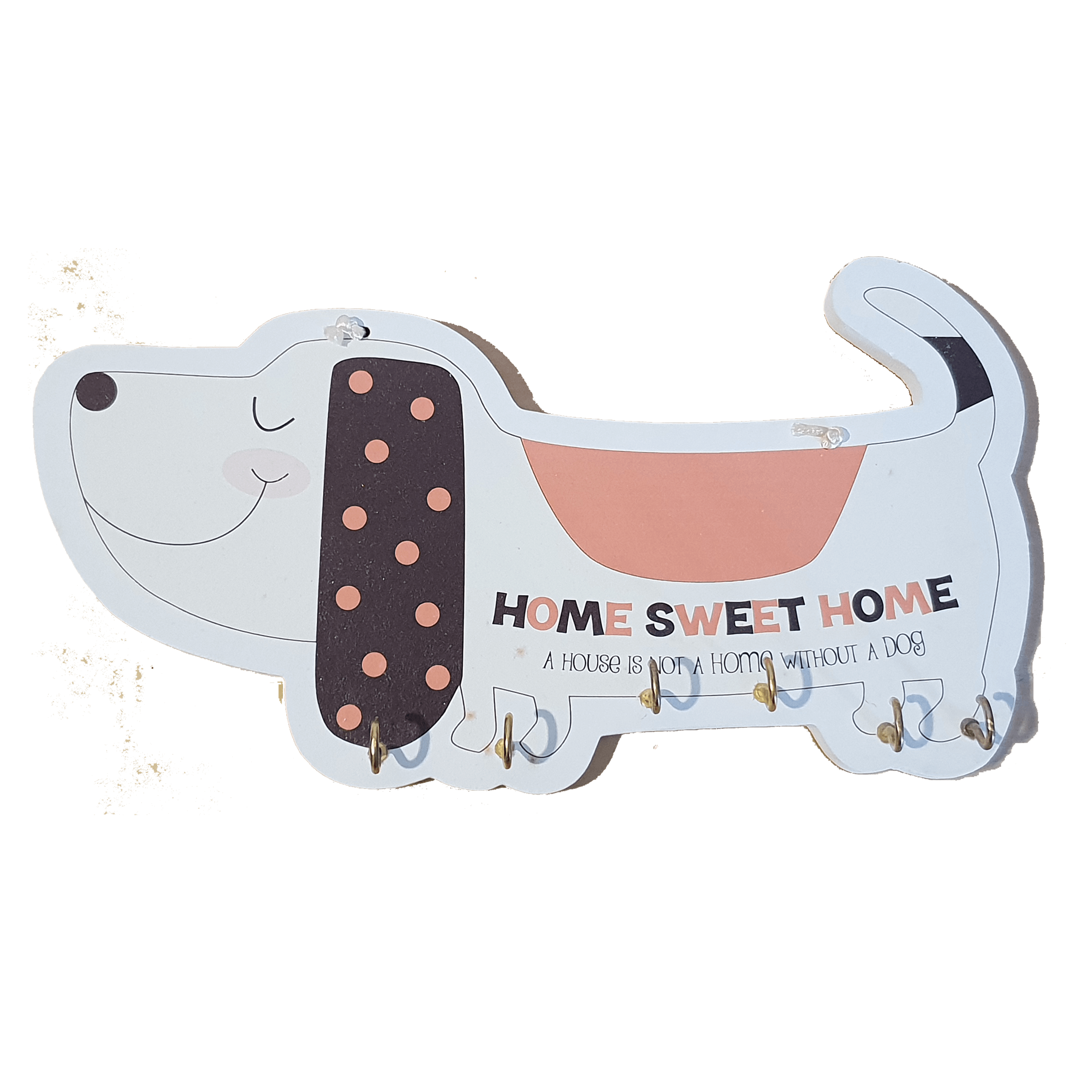 C&F Wooden Home Sweet Home Dog Key Holder C&F Wooden Home Sweet Home Dog Key Holder