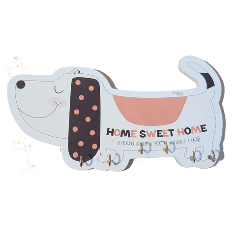 C&F Wooden Home Sweet Home Dog Key Holder C&F Wooden Home Sweet Home Dog Key Holder