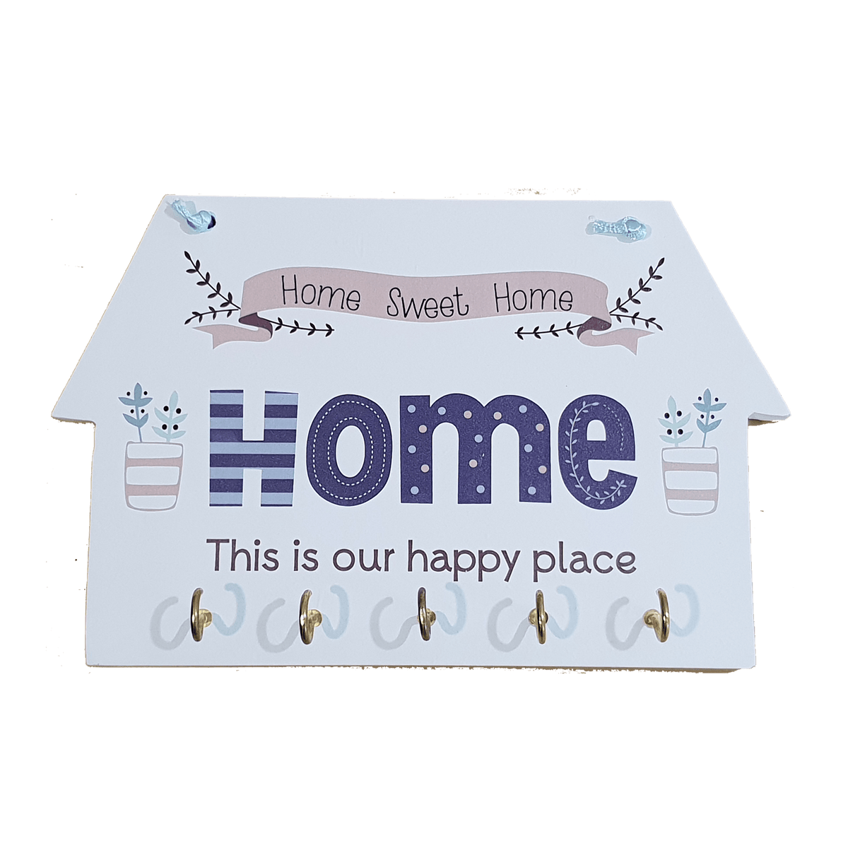 C&F Wooden Home This Is Our Happy Place Key Holder