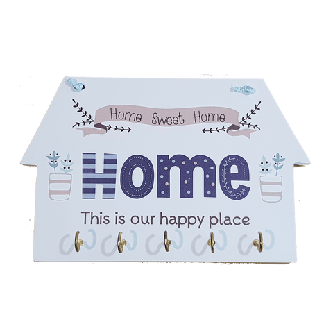 C&F Wooden Home This Is Our Happy Place Key Holder