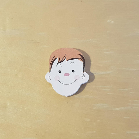 C&F Wooden Little Boy Head Character - Kids Haven C&F Wooden Little Boy Head Character - Kids Haven
