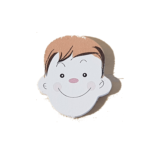 C&F Wooden Little Boy Head Character C&F Wooden Little Boy Head Character