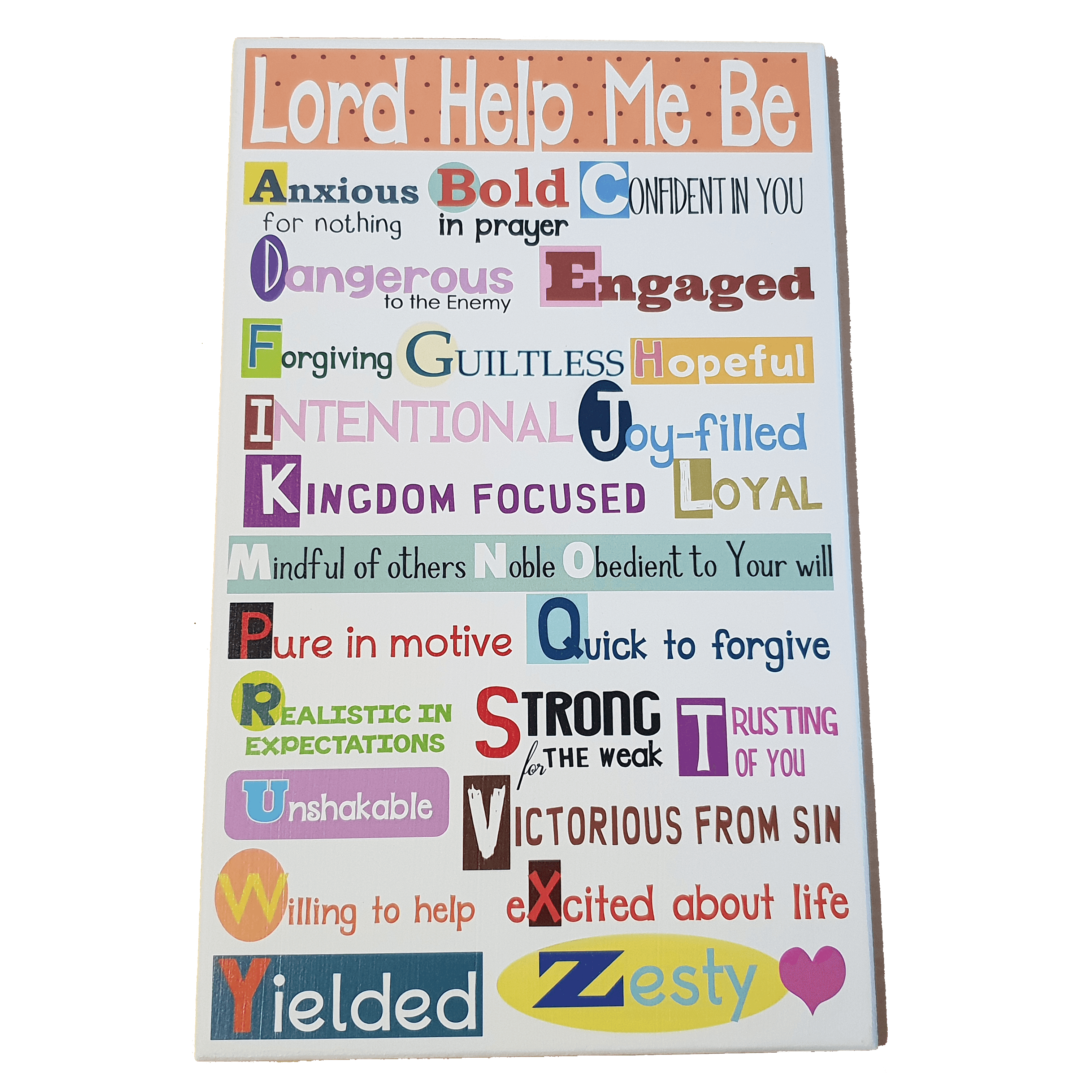 C&F Wooden Lord Help Me Be ABC Quote Plaque C&F Wooden Lord Help Me Be ABC Quote Plaque