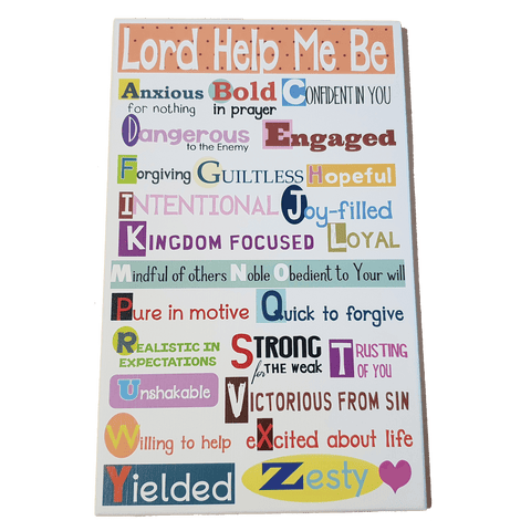 C&F Wooden Lord Help Me Be ABC Quote Plaque C&F Wooden Lord Help Me Be ABC Quote Plaque