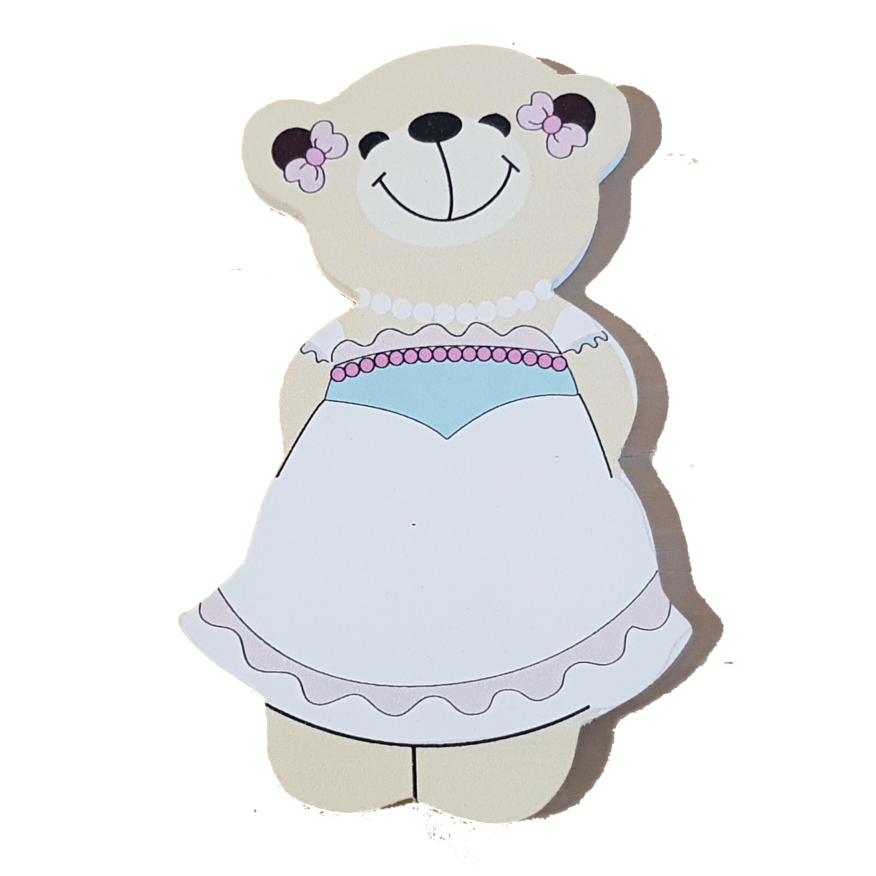 C&F Wooden Mama Bear Character - Pearl Dress C&F Wooden Mama Bear Character - Pearl Dress
