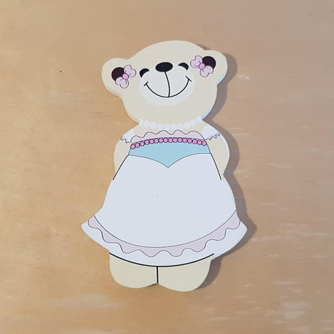 C&F Wooden Mama Bear Character - Pearl Dress - Kids Haven C&F Wooden Mama Bear Character - Pearl Dress - Kids Haven