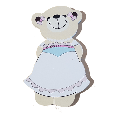 C&F Wooden Mama Bear Character - Pearl Dress C&F Wooden Mama Bear Character - Pearl Dress