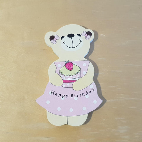 C&F Wooden Mama Bear Character - Pink Birthday - Kids Haven