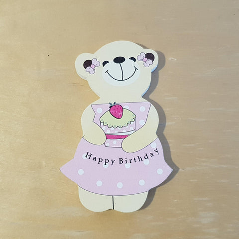 C&F Wooden Mama Bear Character - Pink Birthday - Kids Haven C&F Wooden Mama Bear Character - Pink Birthday - Kids Haven