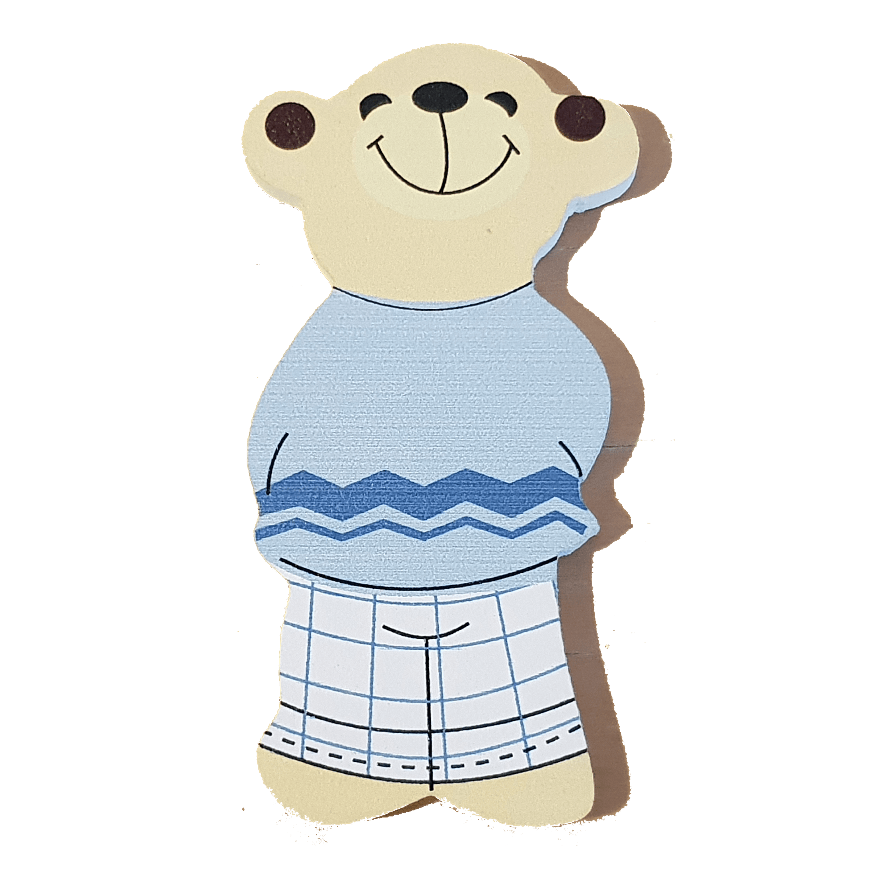 C&F Wooden Papa Bear Character - Blue Pyjamas C&F Wooden Papa Bear Character - Blue Pyjamas